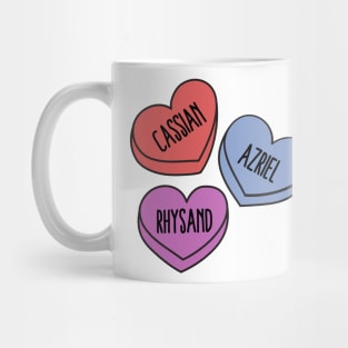 Bat Boys - ACOTAR Love Hearts (Azriel, Rhysand and Cassian) Mug